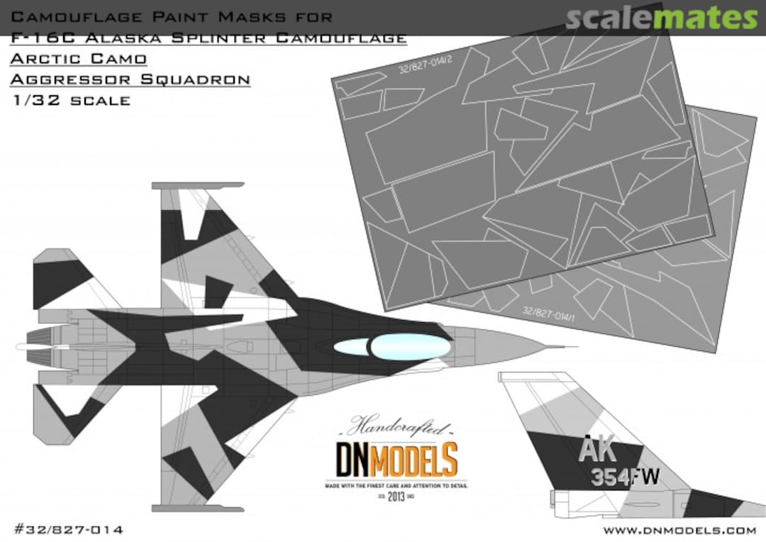 Boxart Camouflage Paint Masks for F-16C Alaska Arctic Splinter Aggressor 32/827-014 DN Models