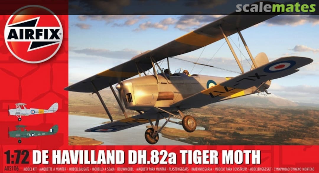 Boxart De Havilland DH.82a Tiger Moth A02106 Airfix