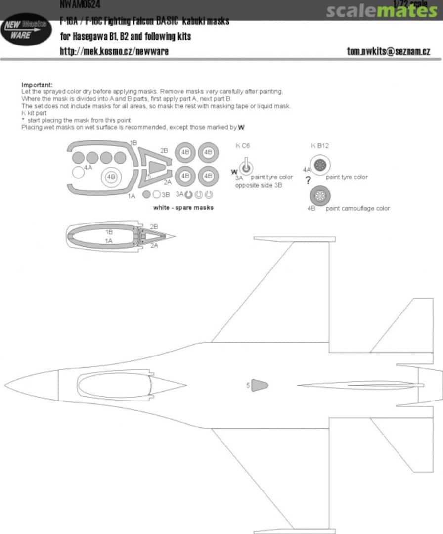 Boxart F-16 A/C Fighting Falcon BASIC kabuki masks NWAM0524 New Ware