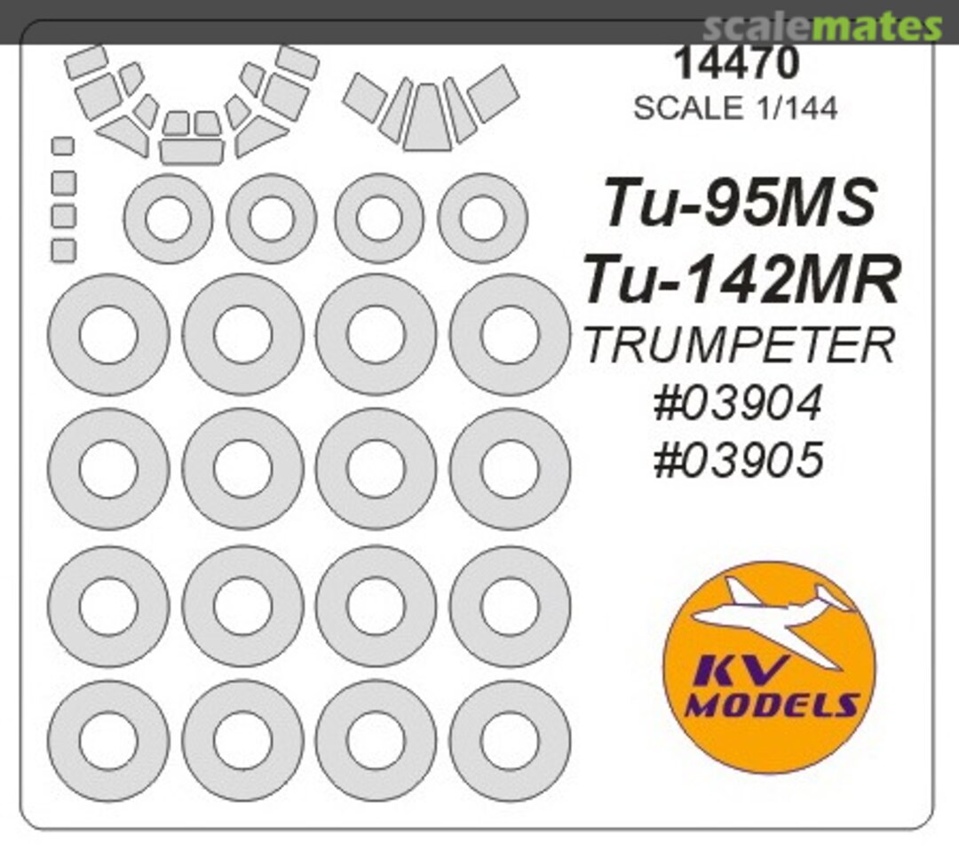 Boxart Painting masks for Tu-95MS/Tu-142MR + masks for disks and wheels 14470 KV Models