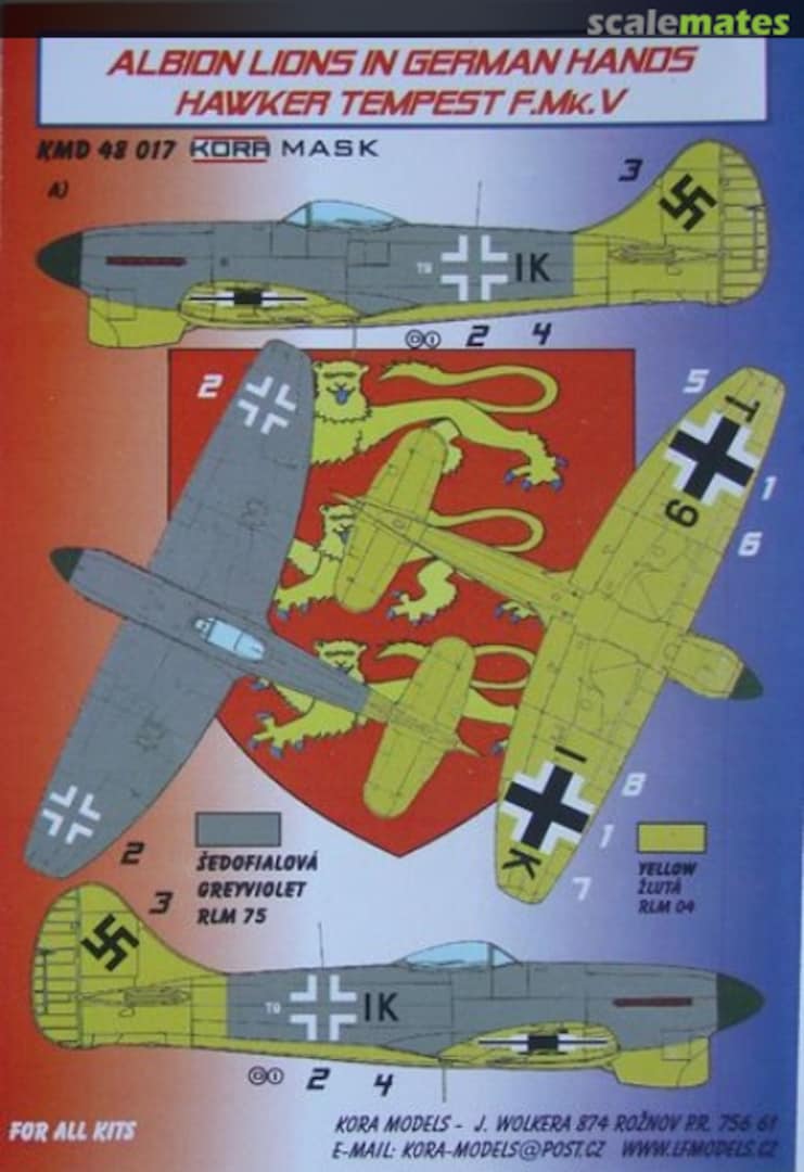 Boxart Hawker Tempest F.Mk.V KMD48017 Kora Models