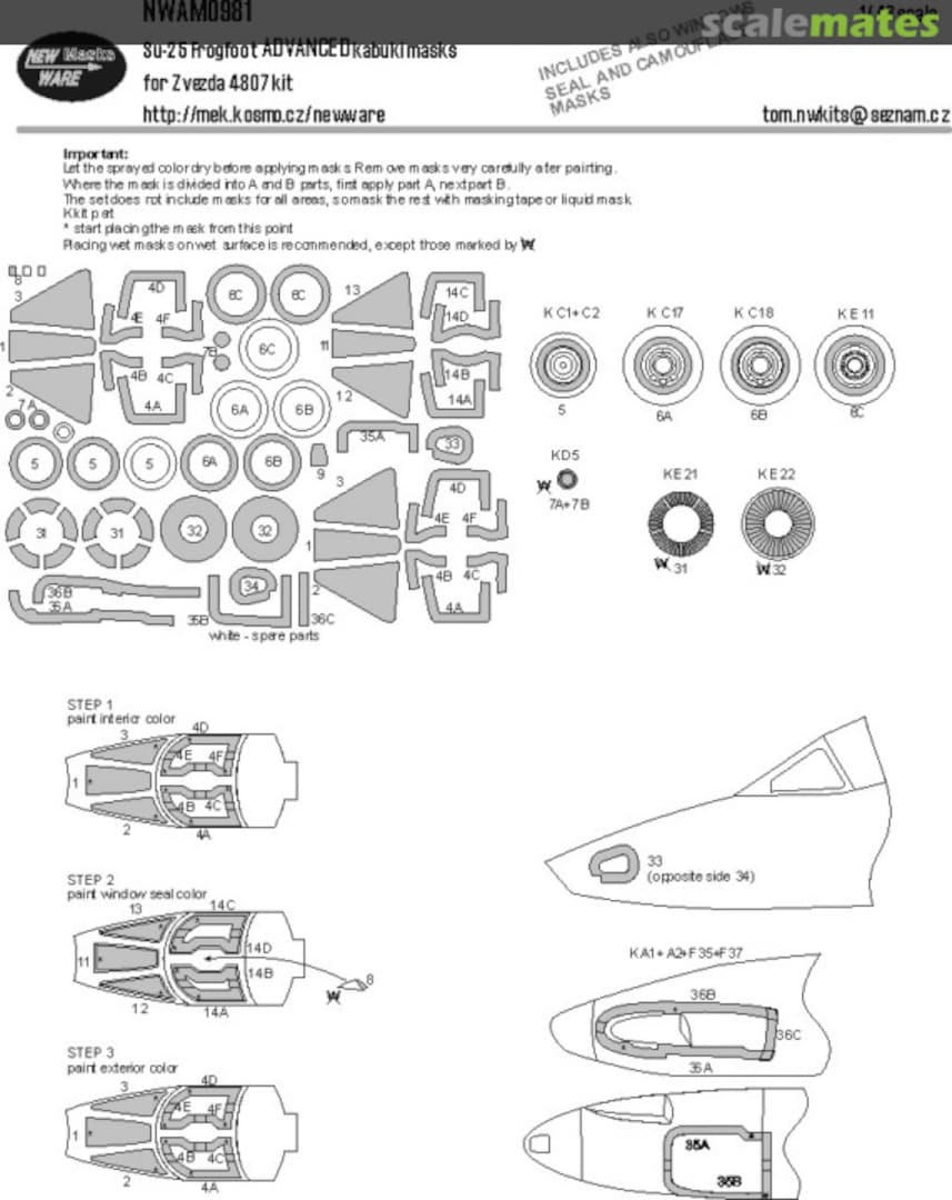 Boxart Su-25 Frogfoot ADVANCED kabuki masks NWAM0981 New Ware