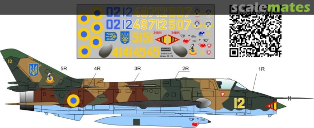 Boxart Sukhoi Su-17M4R Ukrainian AF Insignia decals BSM720373 BSmodelle