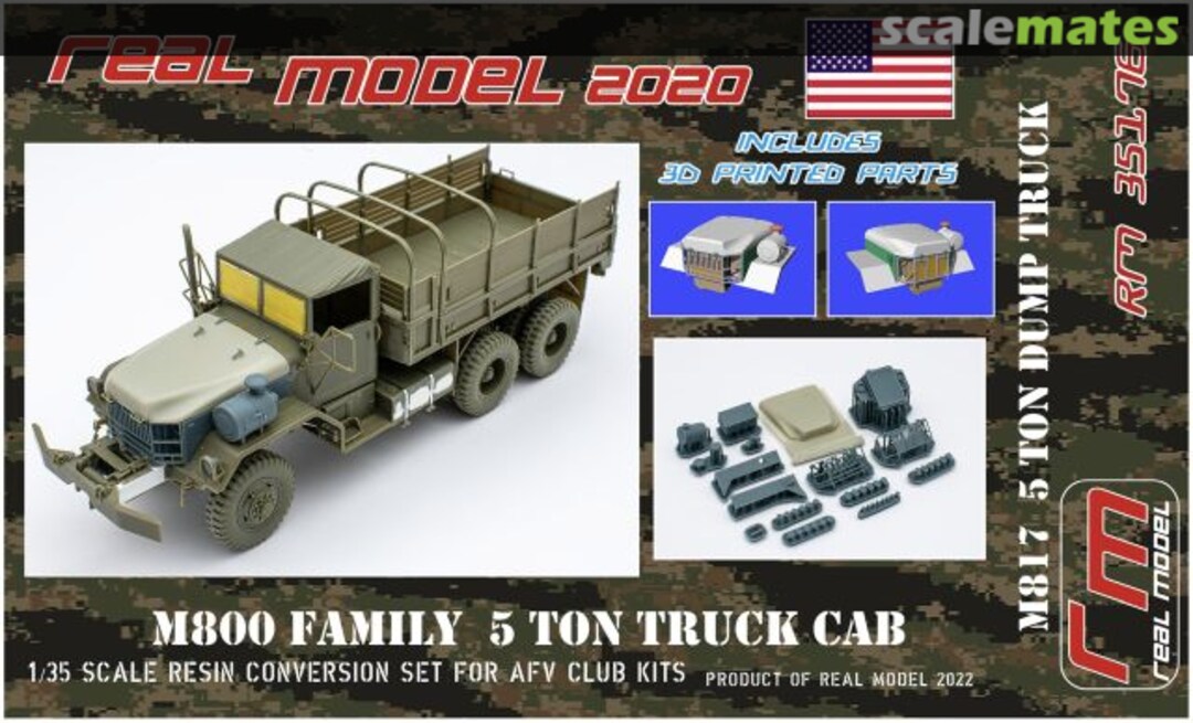 Boxart M800 Family 5 Ton Truck Cab RM35176 Real Model