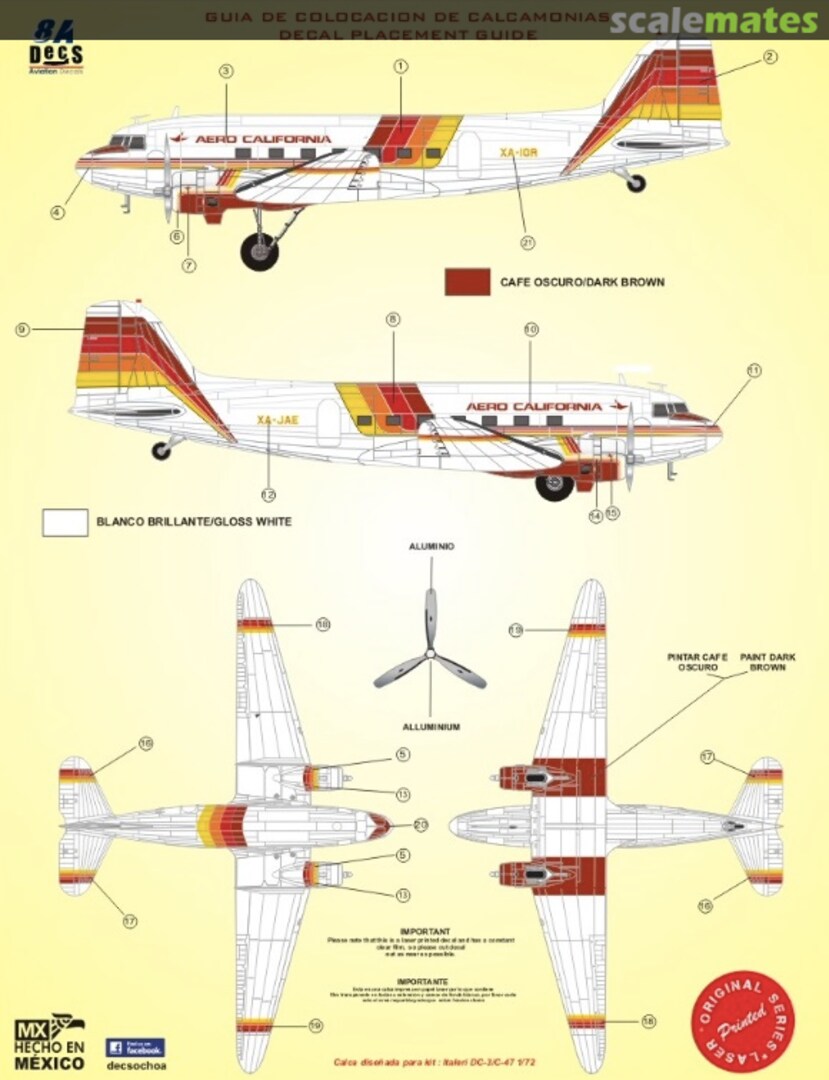 Boxart AeroCALIFRONIA DC-3 7909-182-48 8aDecs