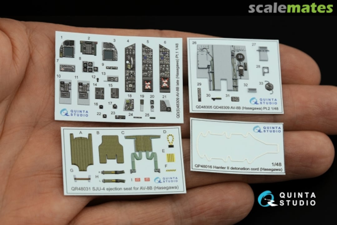 Contents AV-8B Harrier II interior 3D decal - Late (BuNos 163853 and Up) QD 48309 Quinta Studio