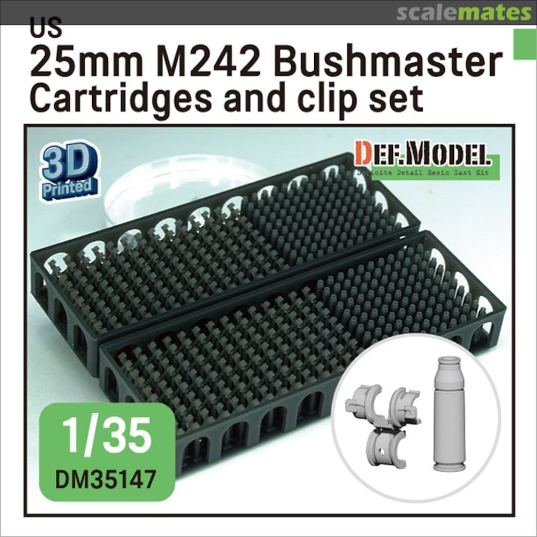 Boxart US M242 25mm Bushmaster Cartridges and clip set DM35147 Def.Model