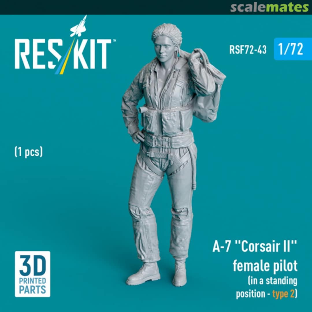 Boxart A-7 Corsair II female pilot (in a standing position - type 2) (1 pcs) RSF72-0043 ResKit