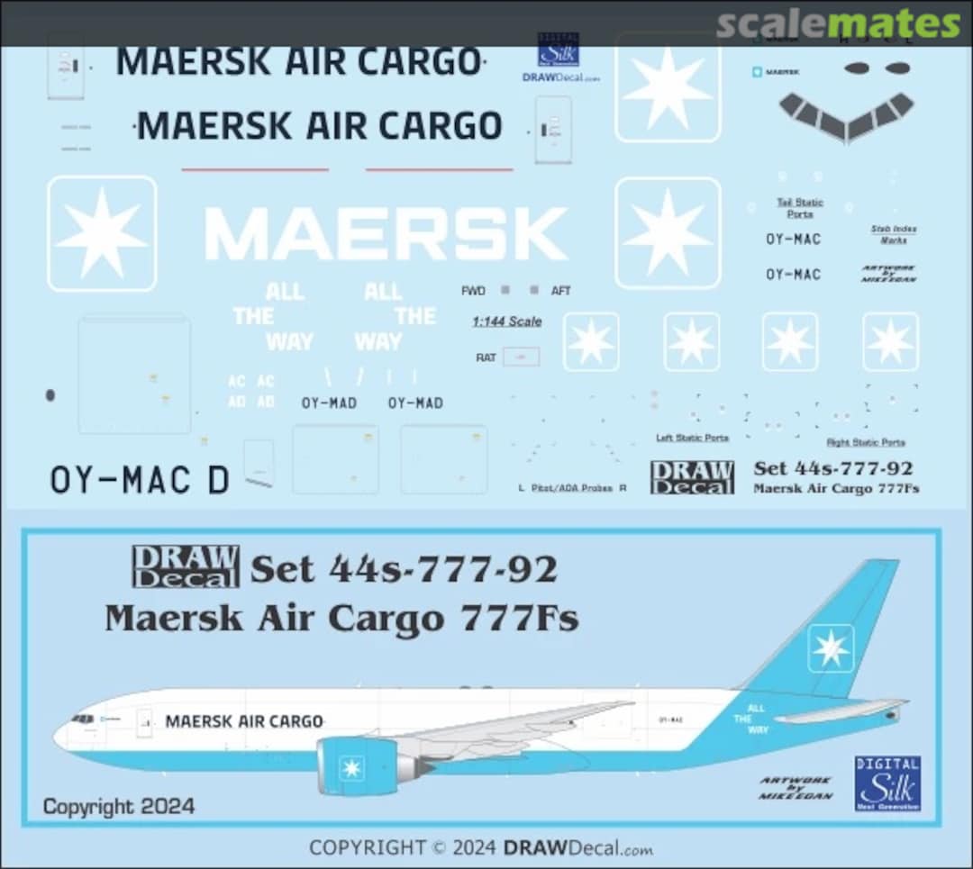 Boxart Maersk Air Cargo 777Fs 44-777-92 Draw Decal