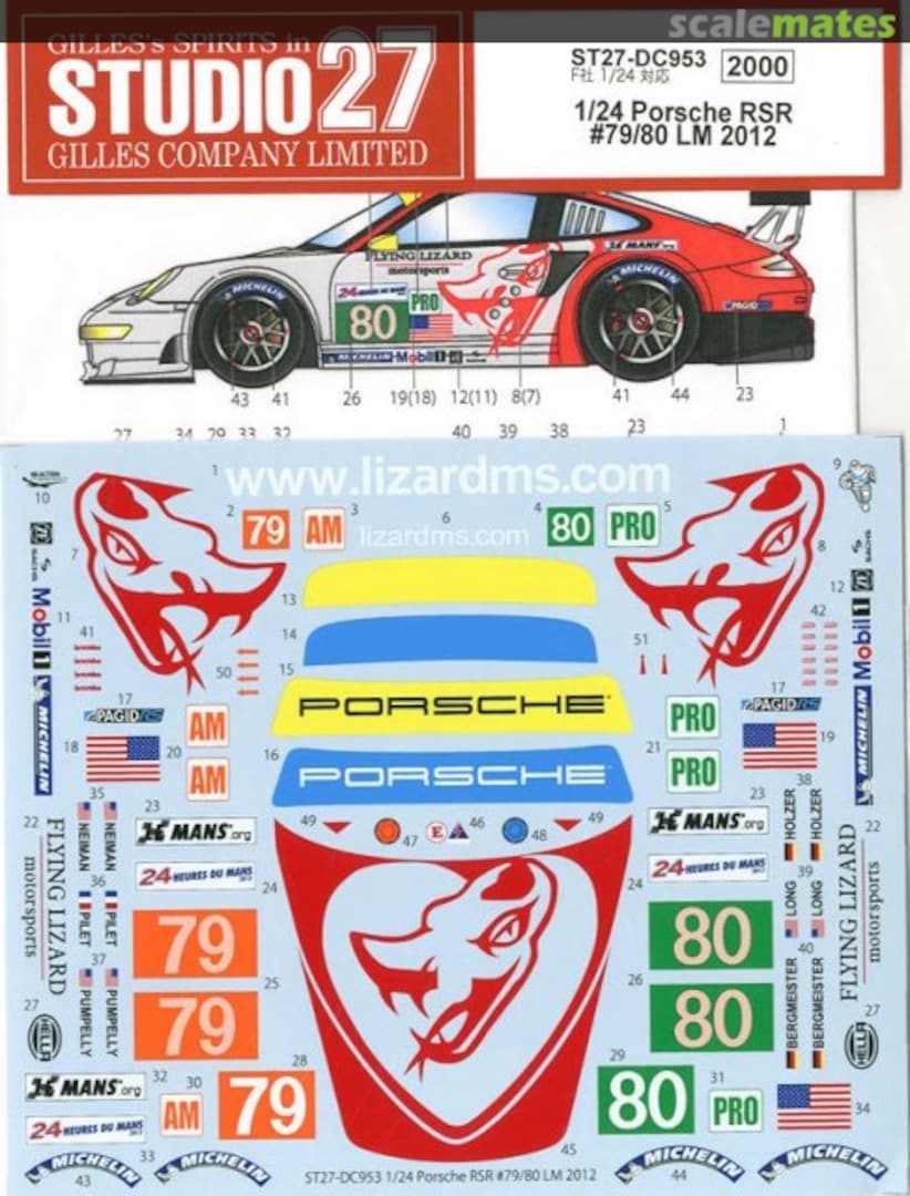 Boxart Porsche 911 RSR ST27-DC953 Studio27