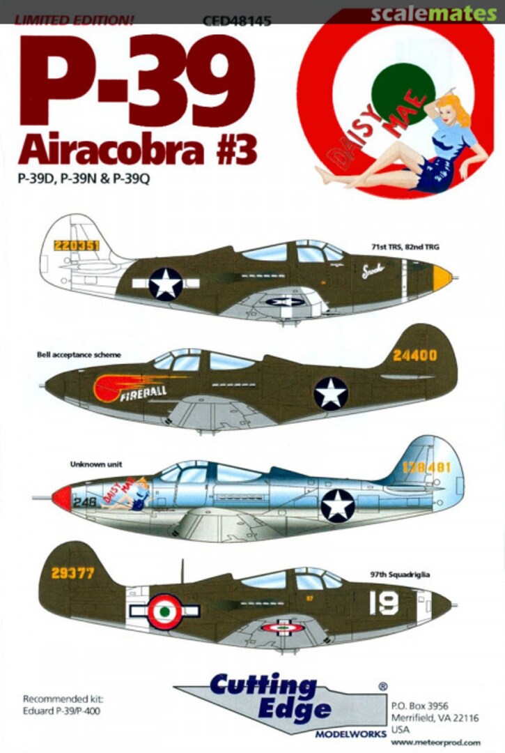 Boxart P-39 Airacobra #3 CED48145 Cutting Edge Modelworks