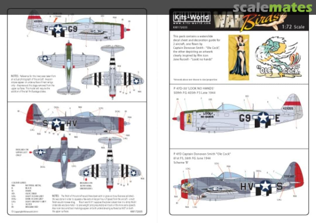 Boxart American Nose Art P-47 Thunderbolt KW172035 Kits-World