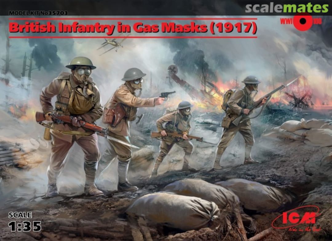 Boxart Infantry in Gas Masks 35703 ICM