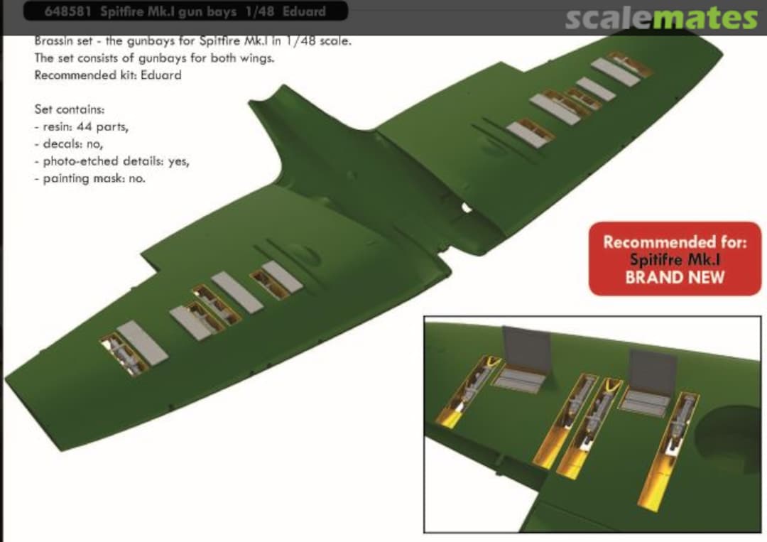 Boxart Spitfire MK.I gun bays 648581 Eduard