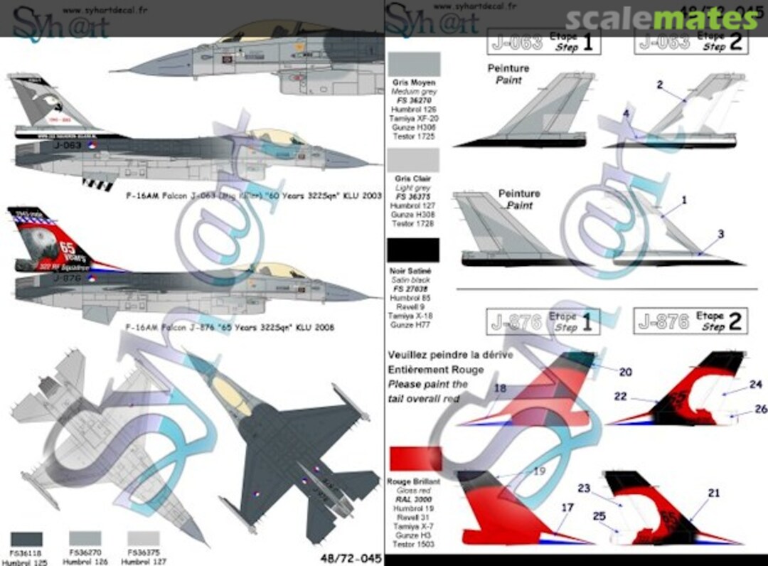 Boxart F-16AM Fighting Falcon 72-045 Syhart