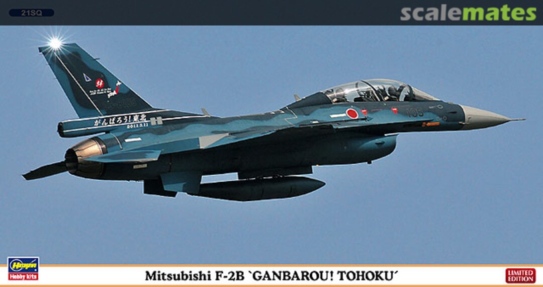 Boxart Mitsubishi F-2B `Ganbarou! Tohoku´ 01976 Hasegawa