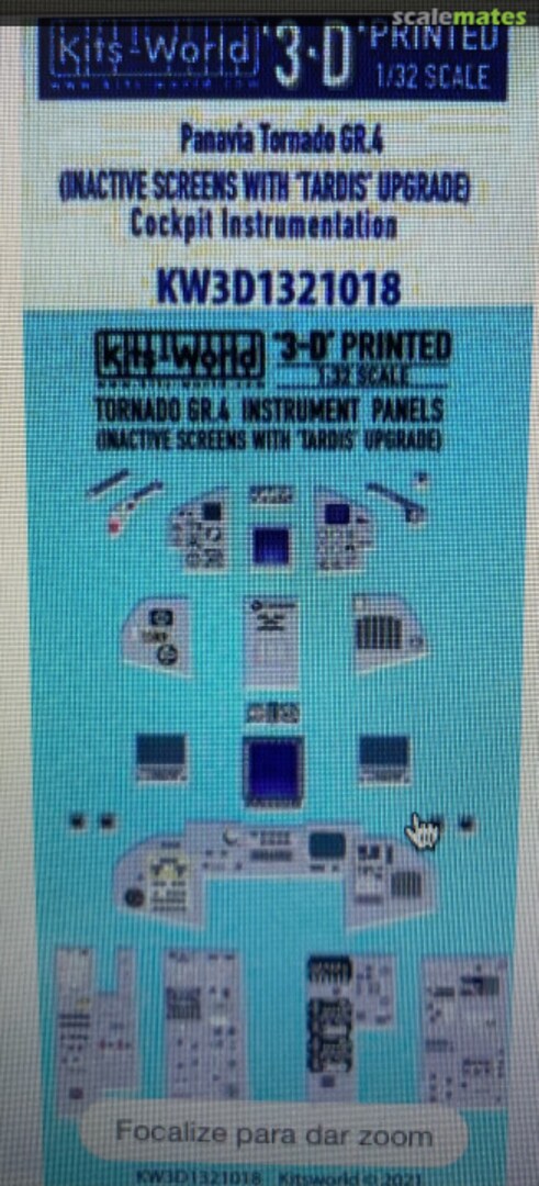 Boxart Panavia Tornado GR.4 - Cockpit Instrumentation KW3D1321018 Kits-World