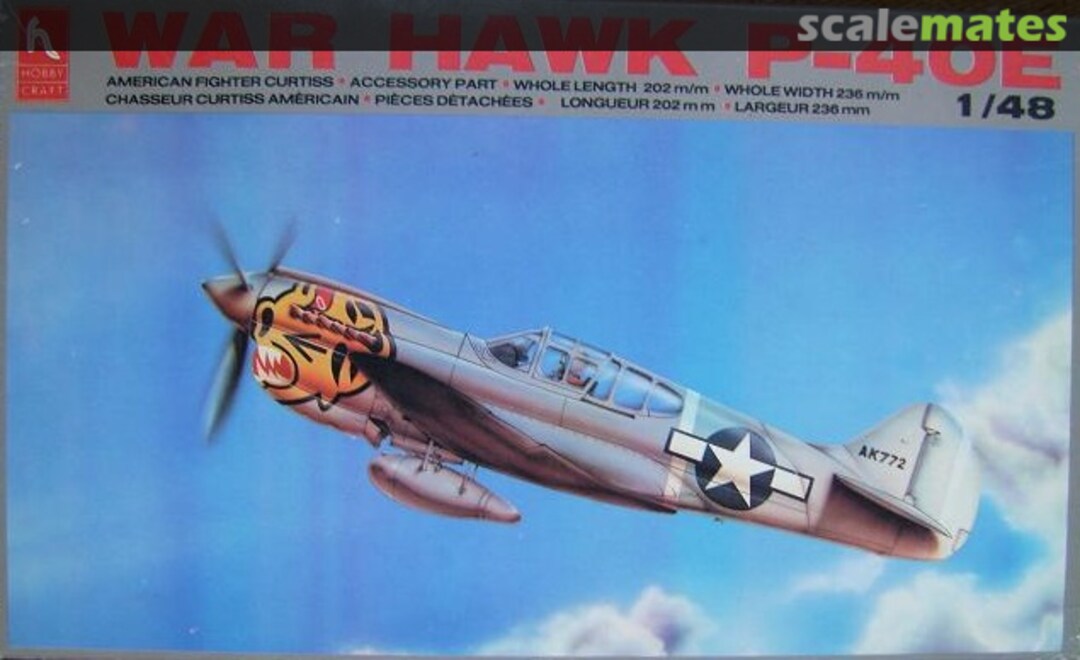 Boxart War Hawk P-40E HC1402 Hobbycraft