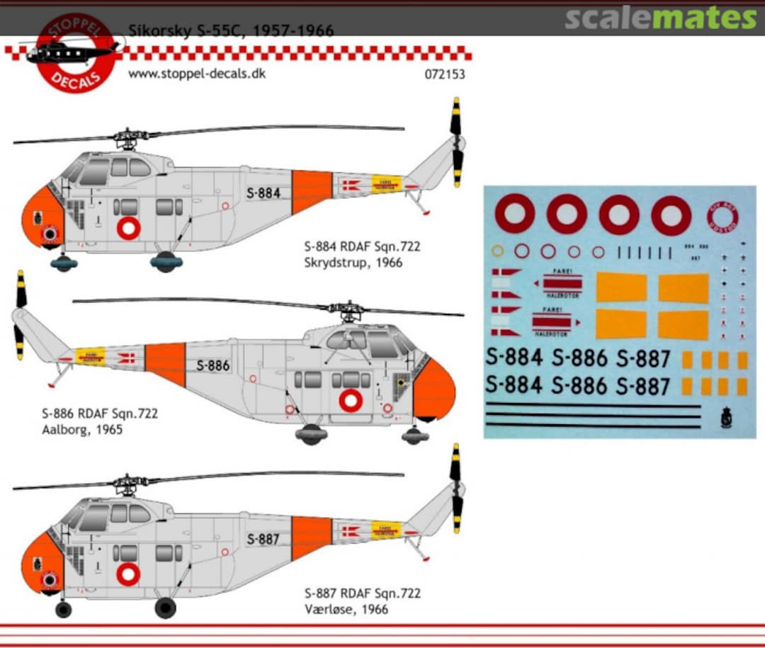 Boxart Sikorsky S-55C 072153 Stoppel Decals