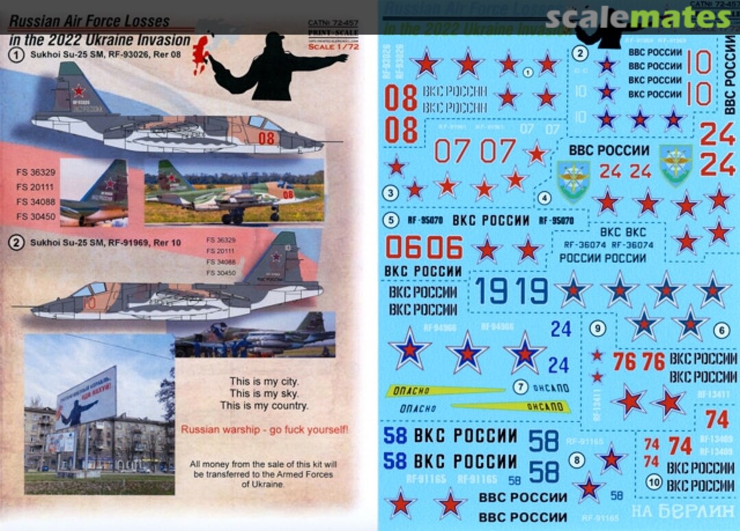 Boxart Russian Air Force Losses in the 2022 Ukraine Invasion 72-457 Print Scale