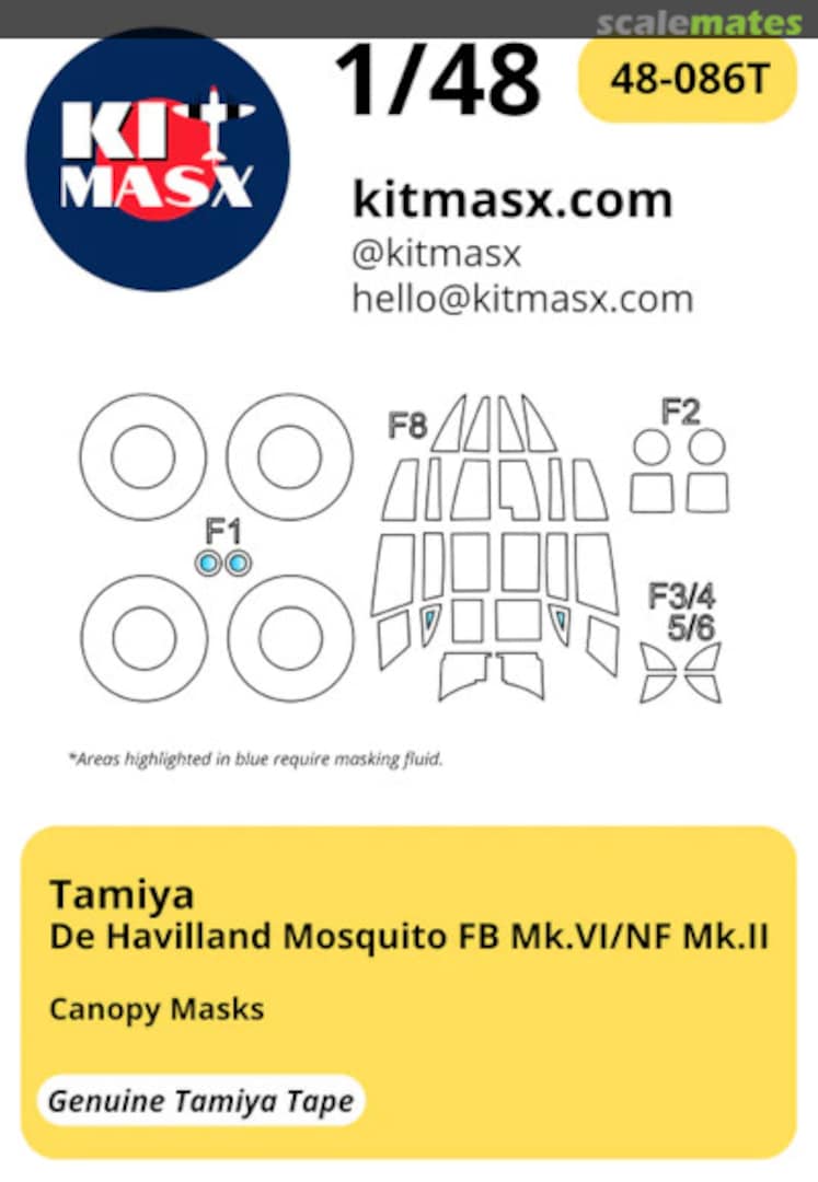 Boxart De Havilland Mosquito FB Mk.VI/NF Mk.II 48-086T Kit Masx