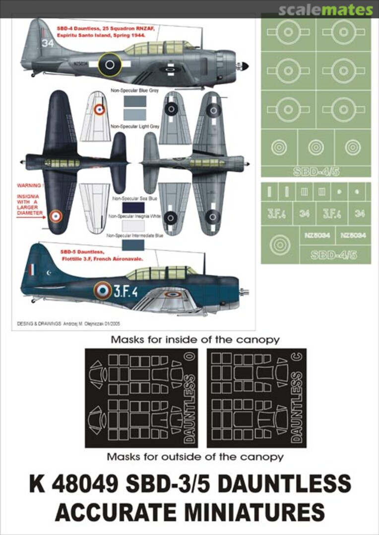 Boxart SBD-4/5 Dauntless "RNZAF & France" K48049 Montex