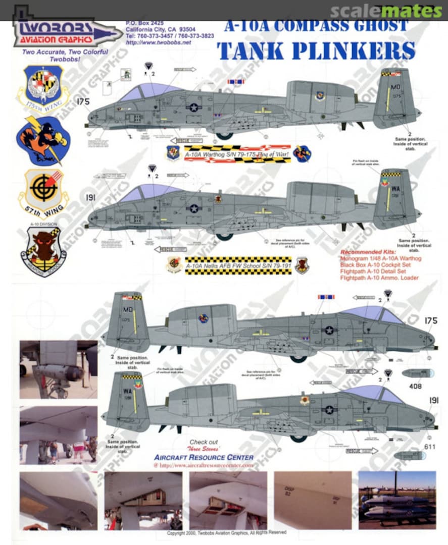 Boxart A-10A Compass Ghost Tank Plinkers 32-002 TwoBobs Aviation Graphics