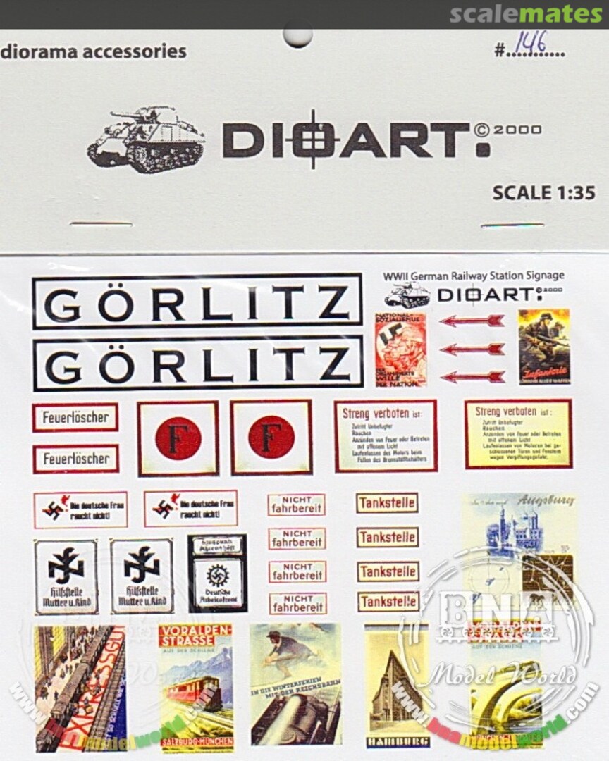 Boxart WWII German Railway Station Signage 146 DioArt