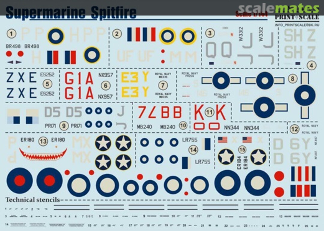 Boxart Supermarine Spitfire 144-018 Print Scale