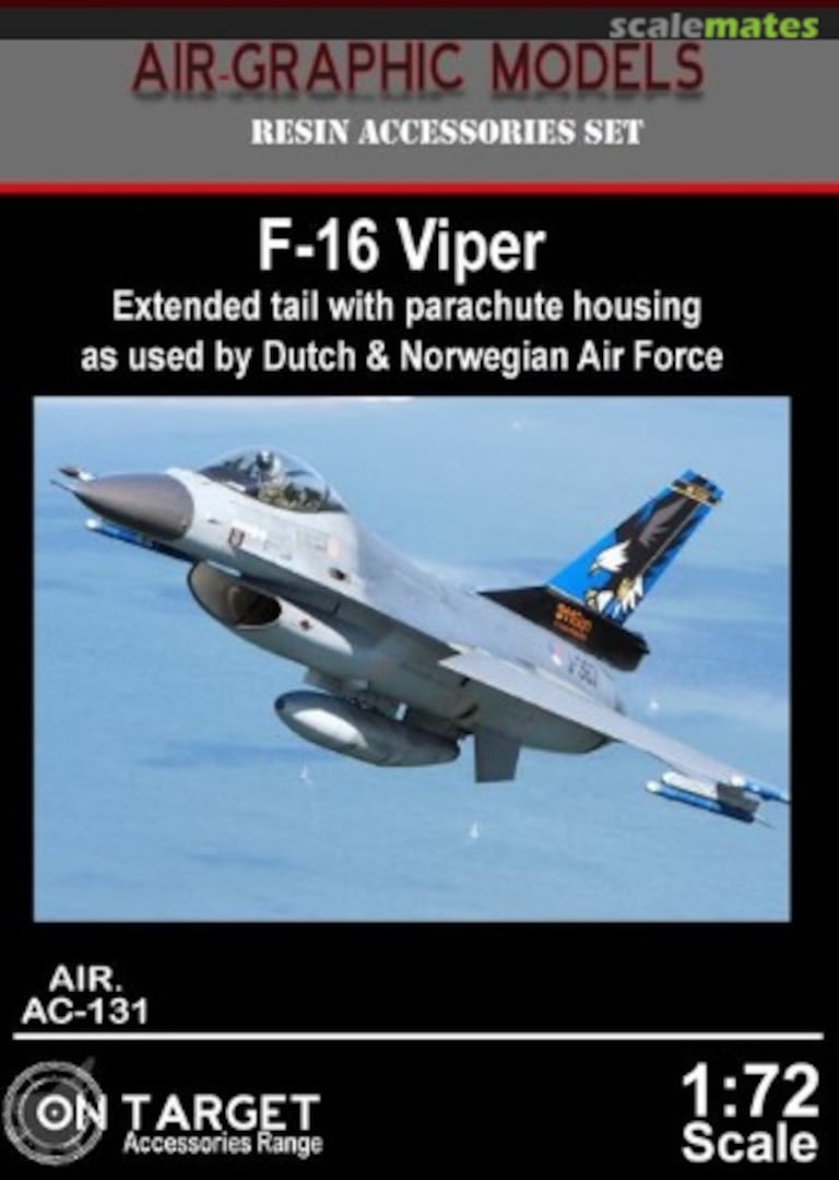 Boxart F-16 Viper Extended tail with parachute housing AIR.AC-131 Air-Graphic Models