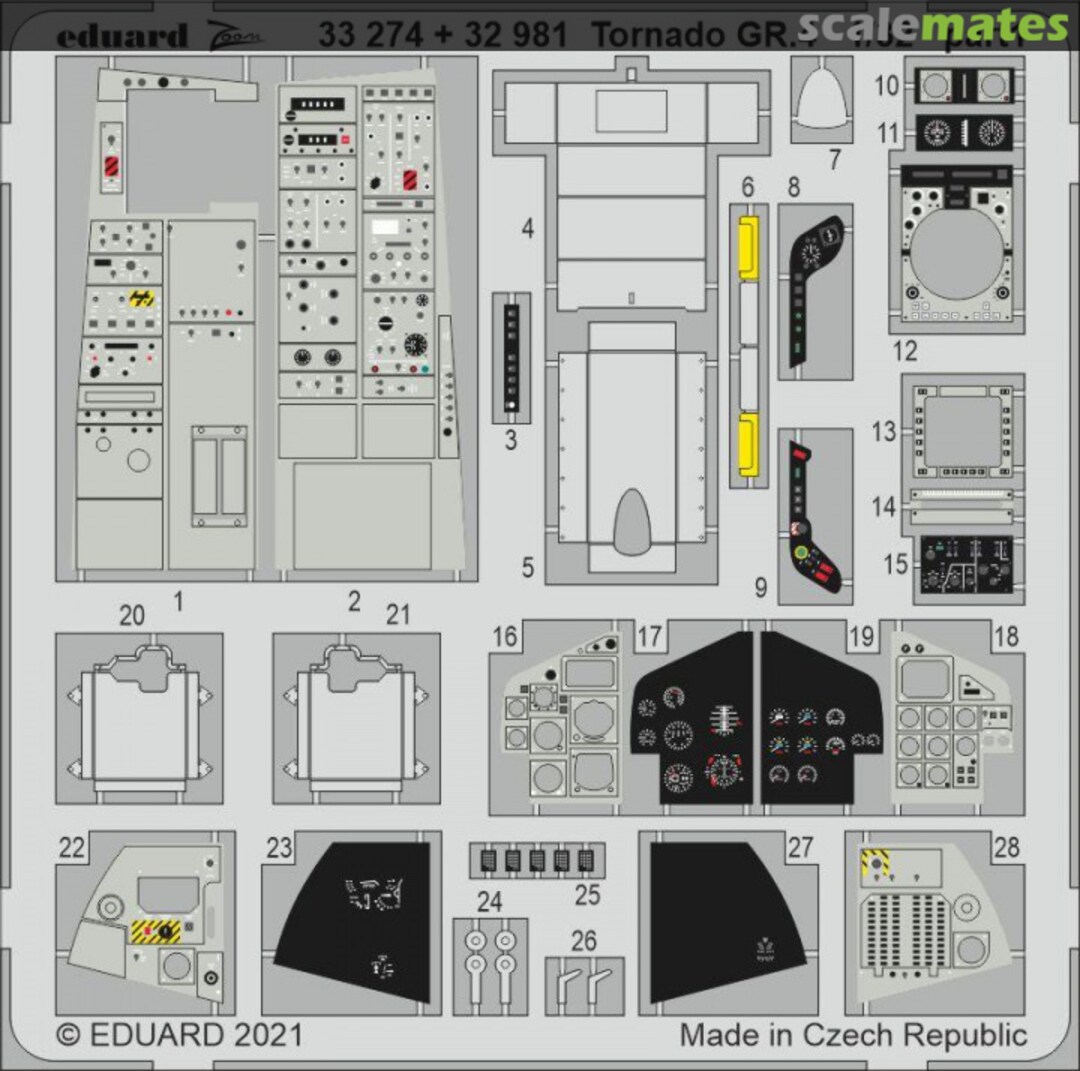 Boxart Tornado GR.4 Interior detail set 32981 Eduard