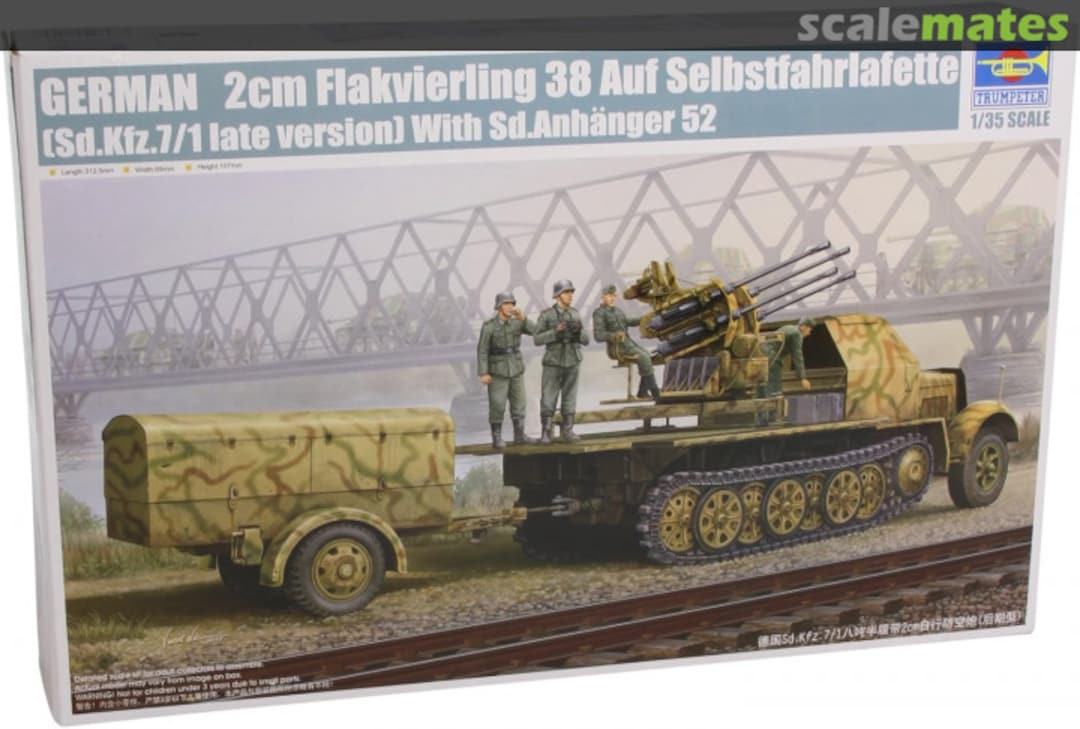 Boxart 2cm Flakvierling 38 Auf Selbstfahrlafette 01524 Trumpeter