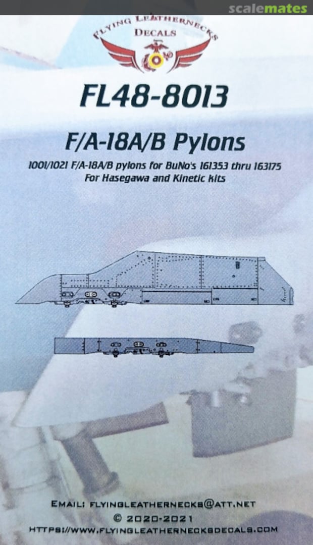 Boxart F/A-18A/B Pylons FL48-8013 Flying Leathernecks