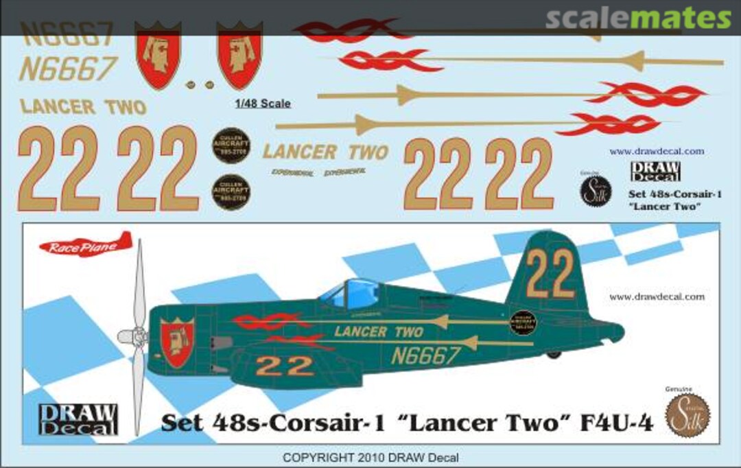 Boxart Vought F4U-4 Corsair 48-Corsair-1 Draw Decal