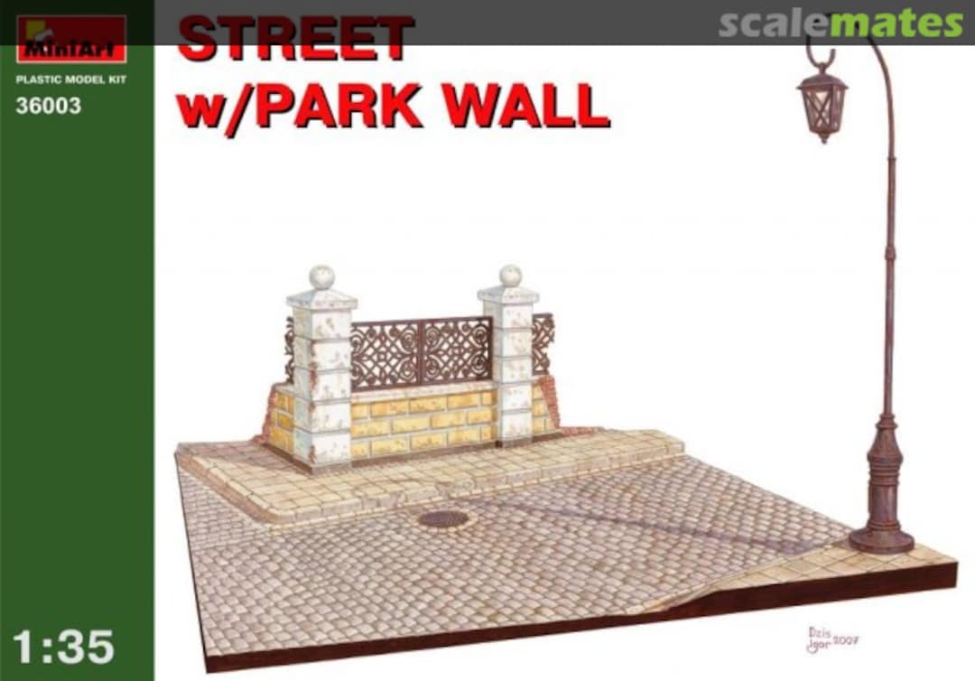 Boxart Street w/ Park Wall 36003 MiniArt