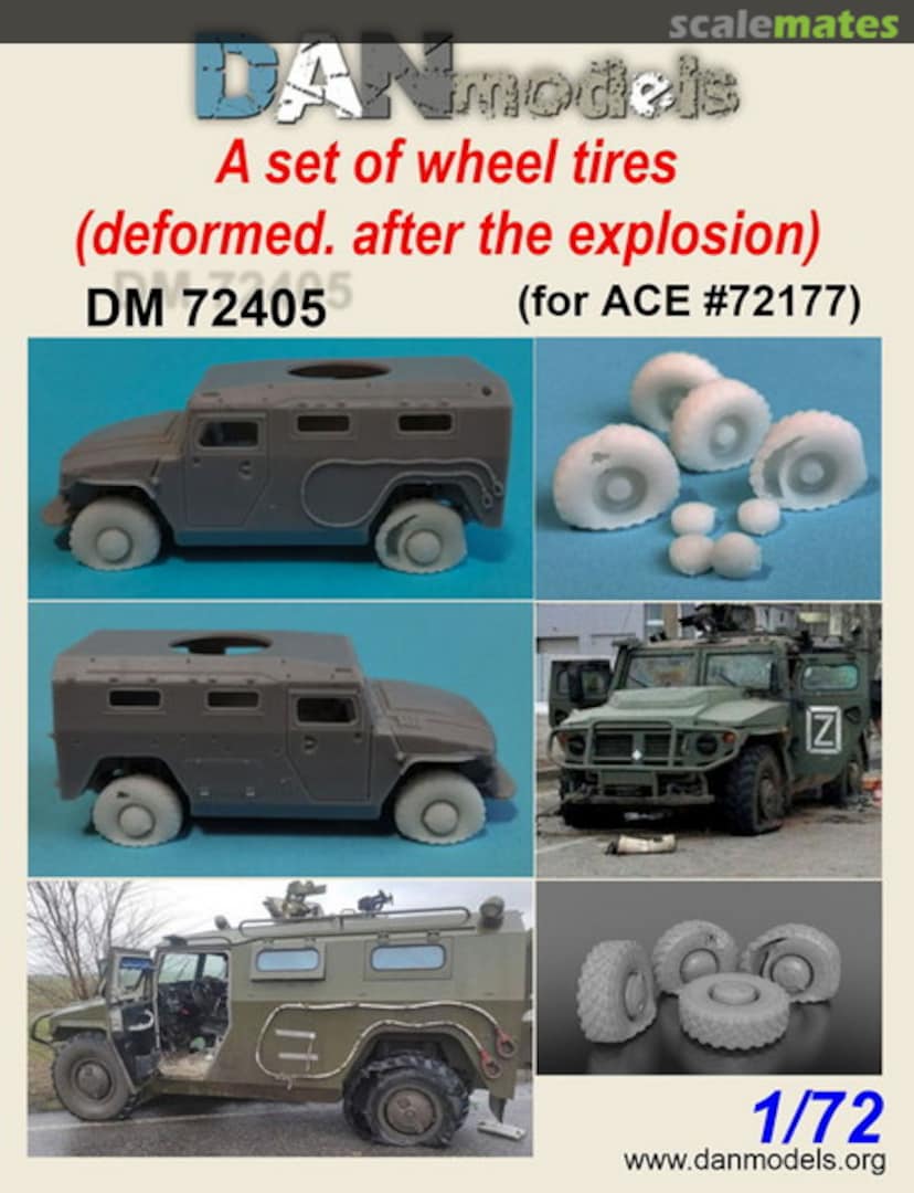 Boxart GAZ-233014 deformed wheels set DM72405 DANmodels