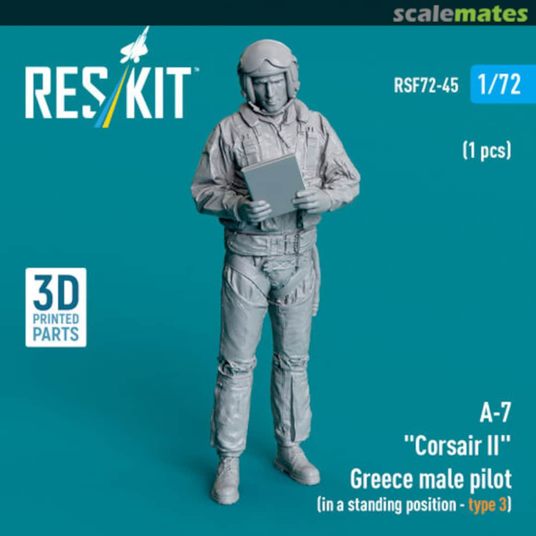 Boxart A-7 Corsair II Greece male pilot (in a standing position - type 3) (1 pcs) RSF72-0045 ResKit