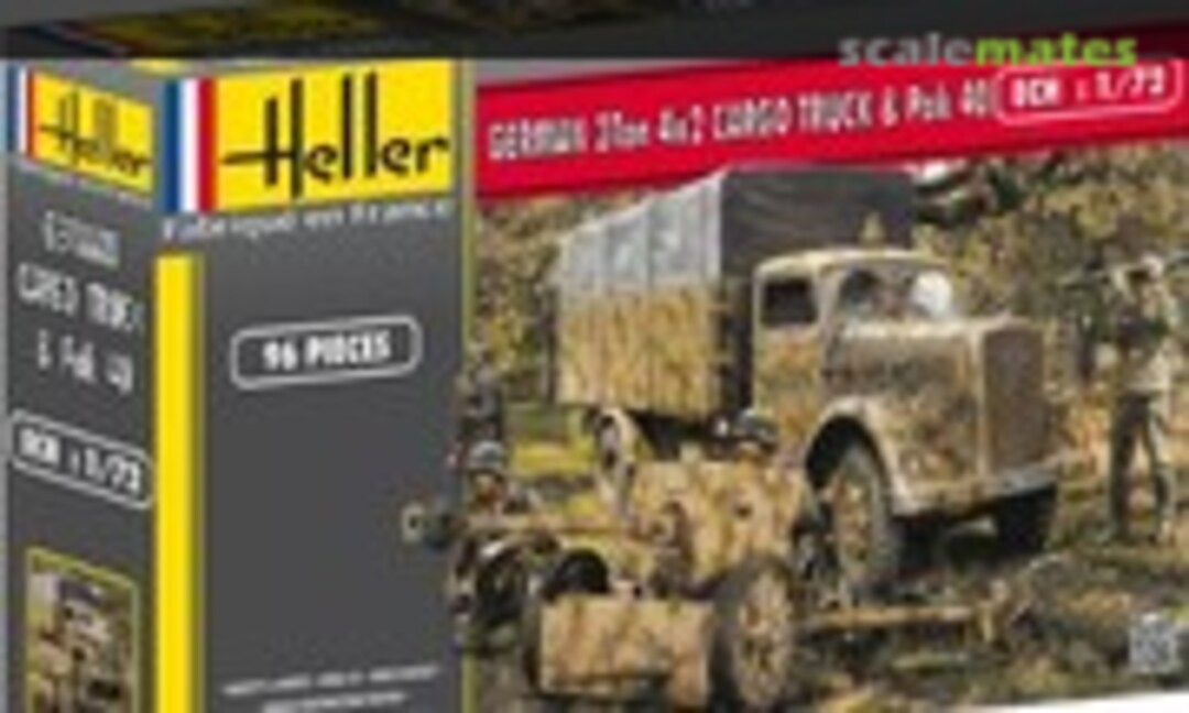 1:76 3ton 4x2 Cargo Truck &amp; Pak 40 (Heller 79994)