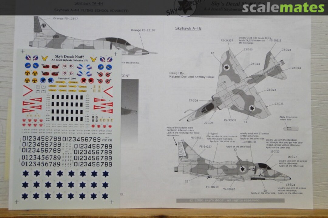 Boxart A-4 Israeli Skyhawks Ayit collection 1/5/6 Sky's Decals