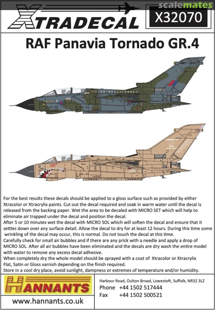 Boxart RAF Panavia Tornado GR.4 X32070 Xtradecal