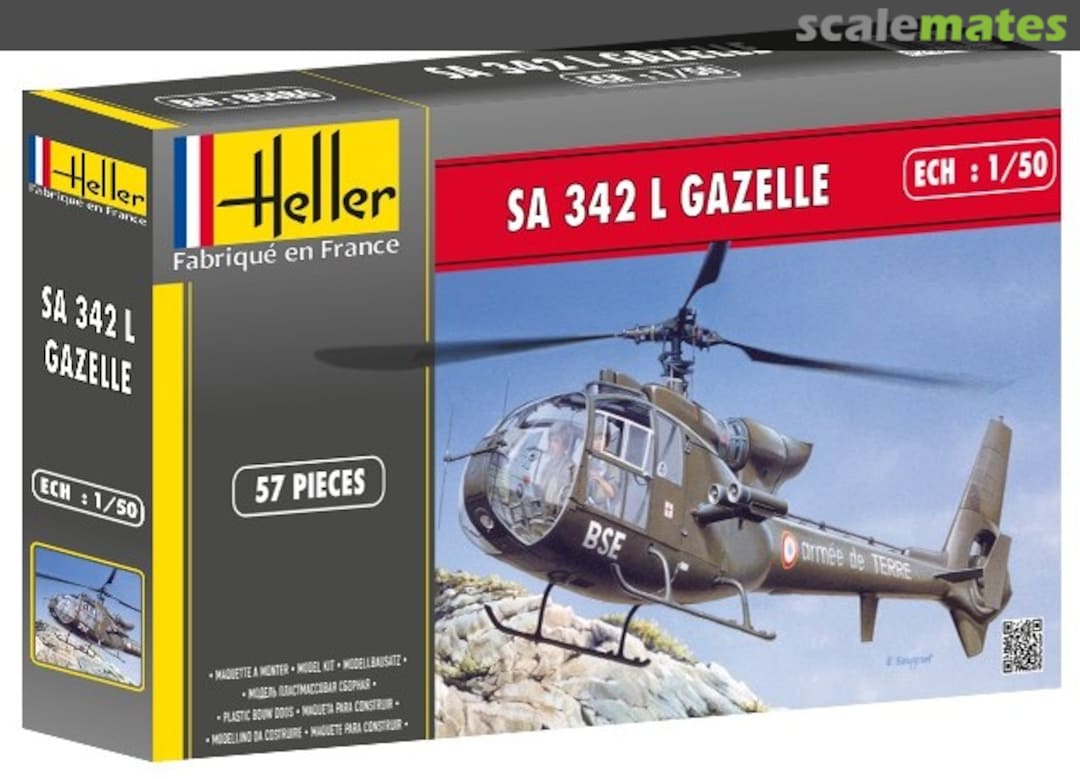 Boxart SA 342 L Gazelle 80486 Heller