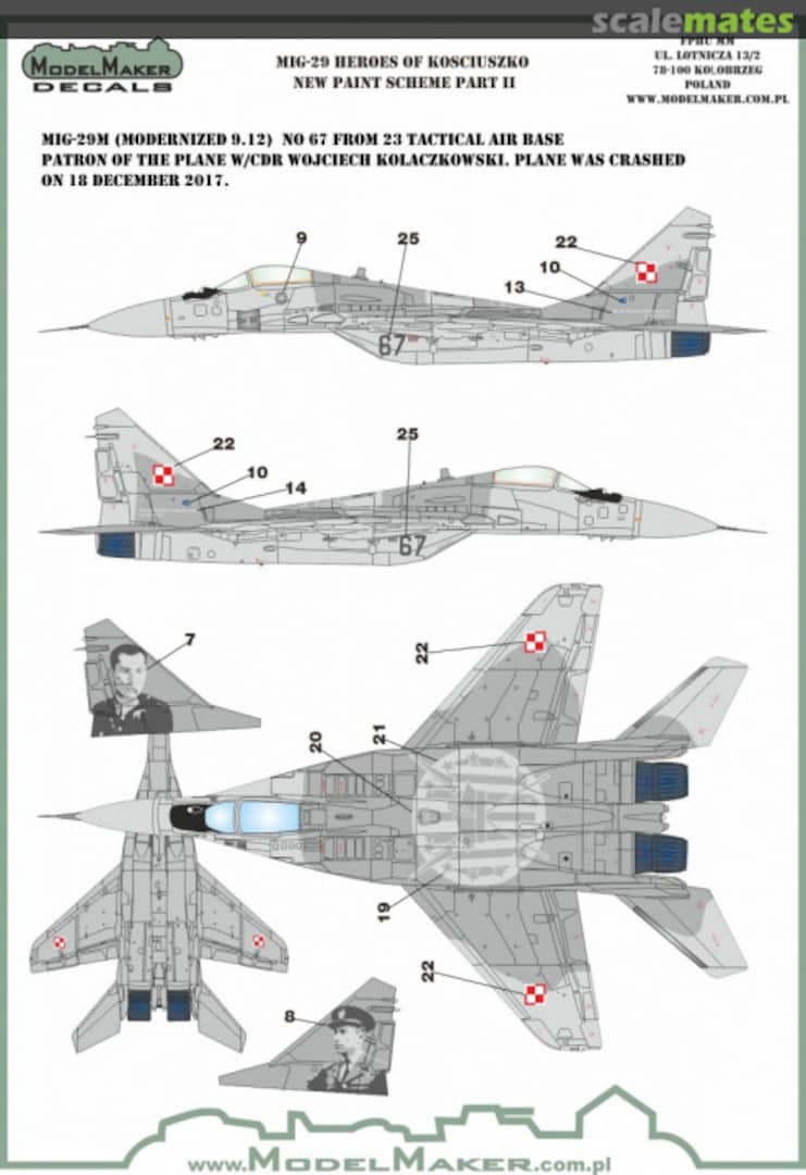 Boxart MiG-29 Heroes of Kosciuszko New paint scheme part 2 D48106 ModelMaker