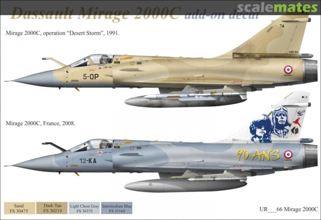 Boxart Mirage 2000C Desert Storm &"90-ans" UR14466 UpRise