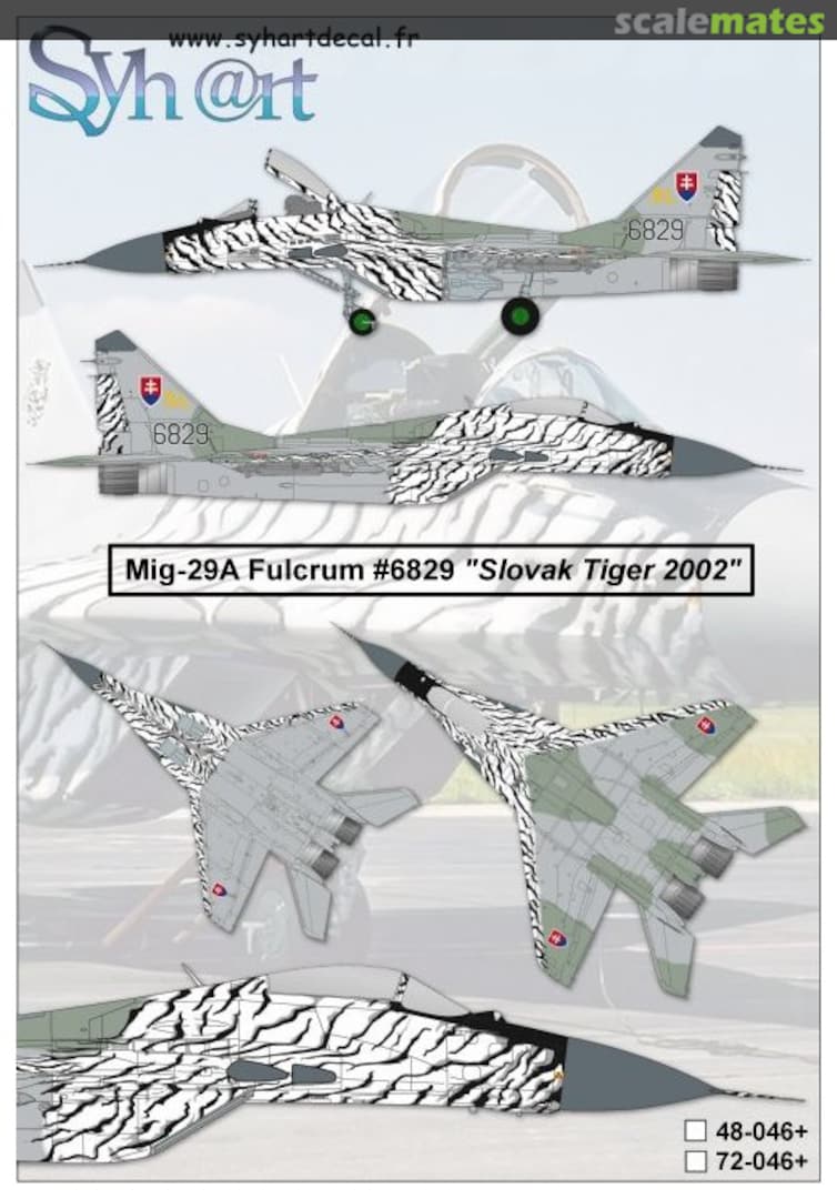 Boxart MiG-29 Fulcrum-A 6829 "Slovak Tiger 2002" 72-046+ Syhart