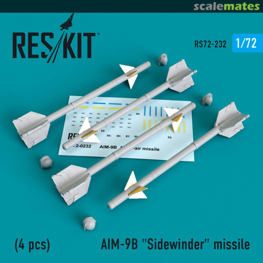 Boxart AIM-9B Sidewinder missile RS72-0232 ResKit