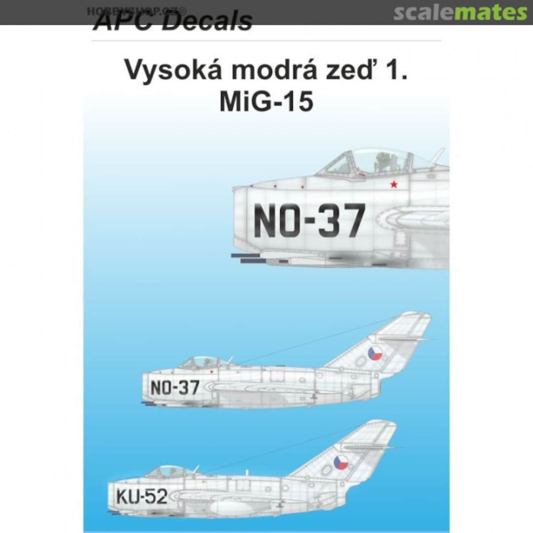 Boxart Vysoká modrá zeď 1 - MiG-15 APC72139 APC Decals