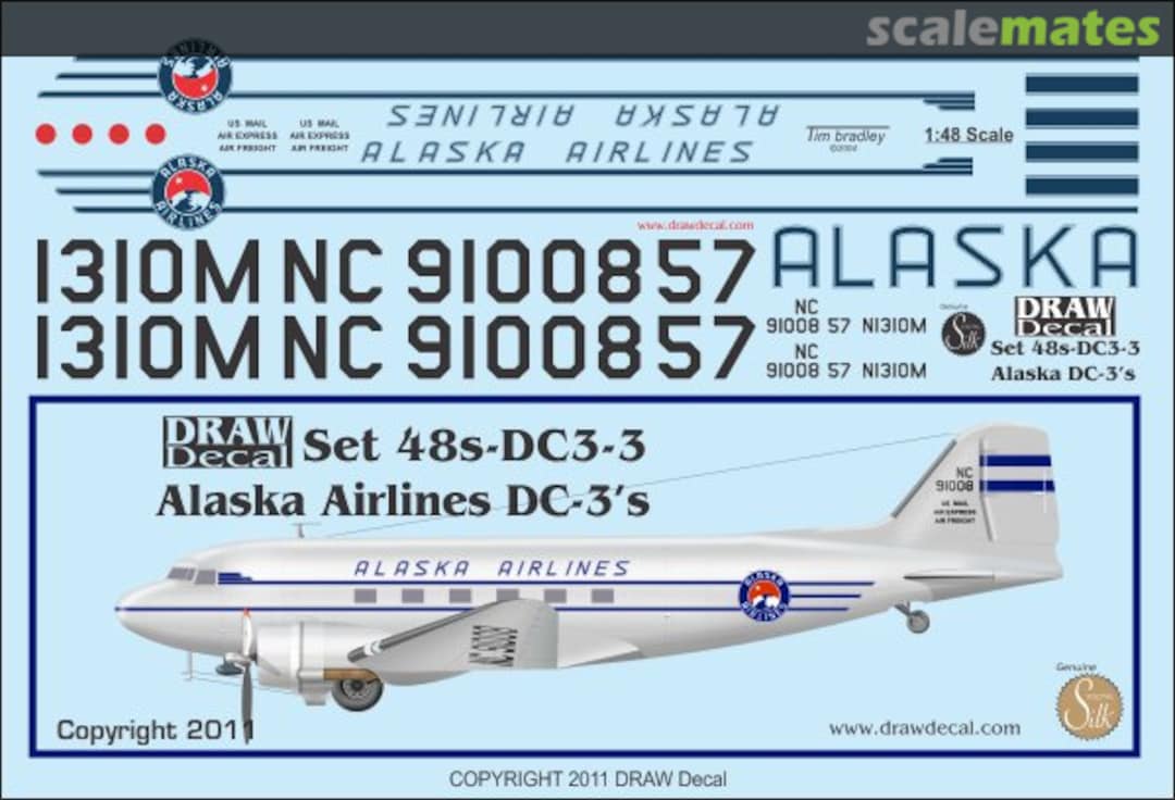 Boxart Douglas DC-3 48-DC3-3 Draw Decal