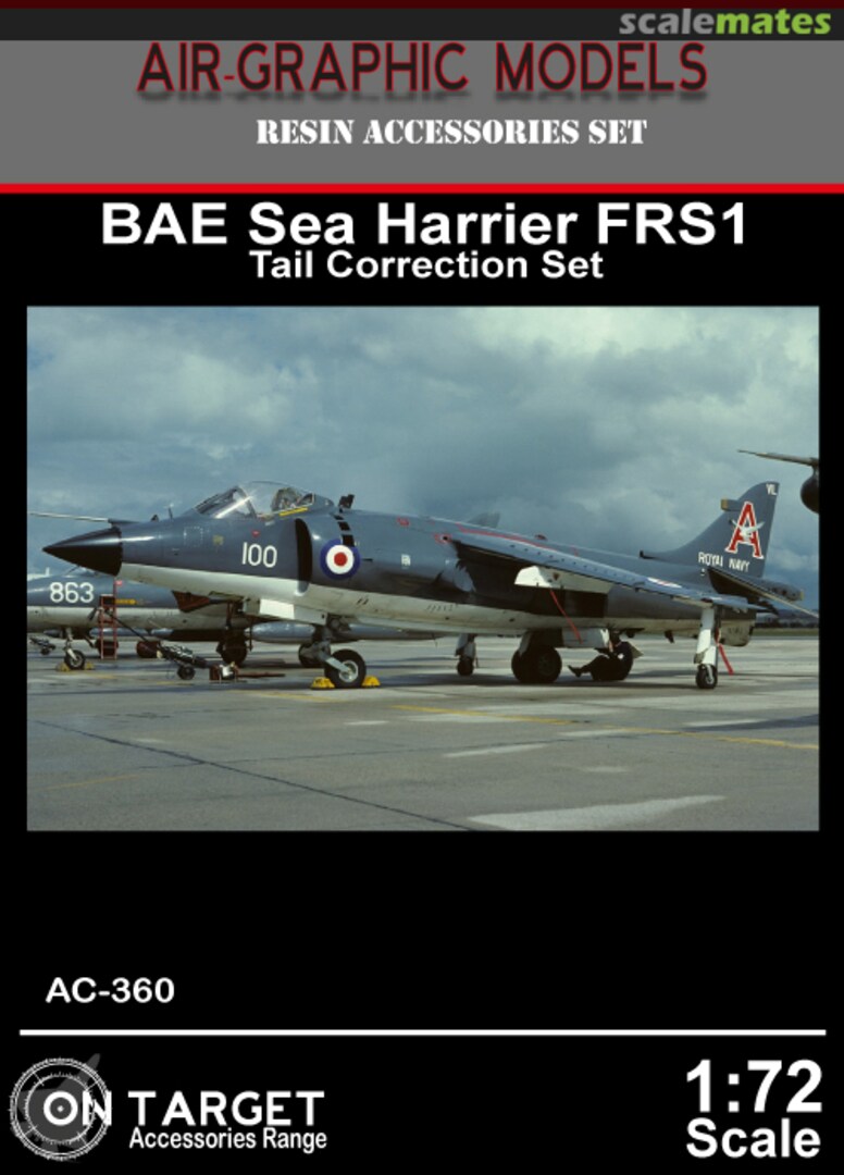 Boxart BAE Sea Harrier FRS1 Tail Correction Set AC-360 Air-Graphic Models