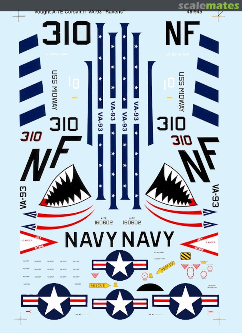 Boxart Vought A-7E Corsair II 48-0945 Microscale