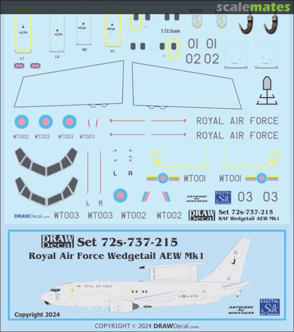 Boxart Royal Air Force AEW Mk1 Wedgetails 72-737-215 Draw Decal